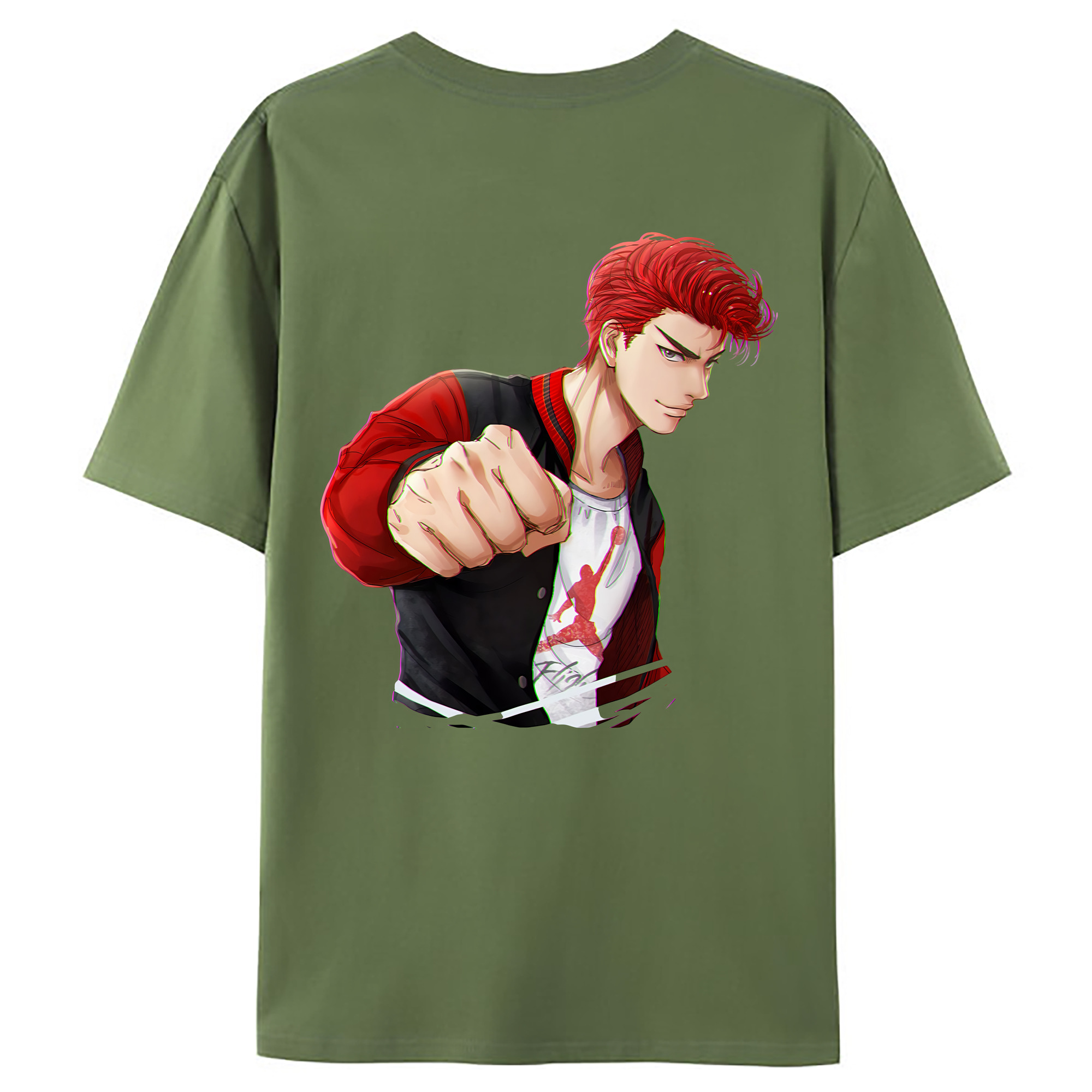 （画像用） SLAM DUNK／スラムダンク 綿100％ メンズ半袖Tシャツ（バックプリント） 通気性